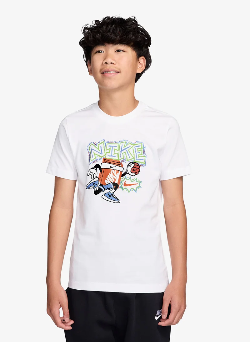 Nike Youth Nsw Boxy Hoops T-Shirt