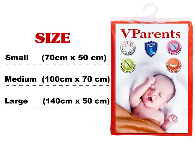 VParents واقي سرير الأطفال المقاوم للماء من VParents مع خدود ممتلئة قابل لإعادة الاستخدام (توفي، صغير) - Image 5