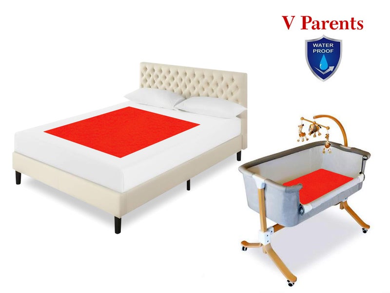 VParents واقي سرير الأطفال المقاوم للماء من VParents مع خدود ممتلئة قابل لإعادة الاستخدام (توفي، صغير) - Image 3