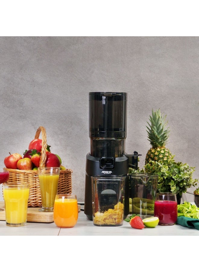 آرشيا عصّارة فواكه وخضروات بطيئة Arshia Slow Juicer – موتور 250 وات – فتحة تغذية واسعة 130 مم – نظام ترشيح ثلاثي – تشغيل هادئ – مضاد للتنقيط – ضمان 18 شهر - Image 2