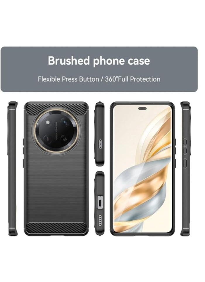General Case Compatible with Honor X9c 5G Case, Carbon Fiber Brushed TPU Shock-Absorption Anti-Scratch Shockproof Protective Cover for Honor X9C  - Image 2