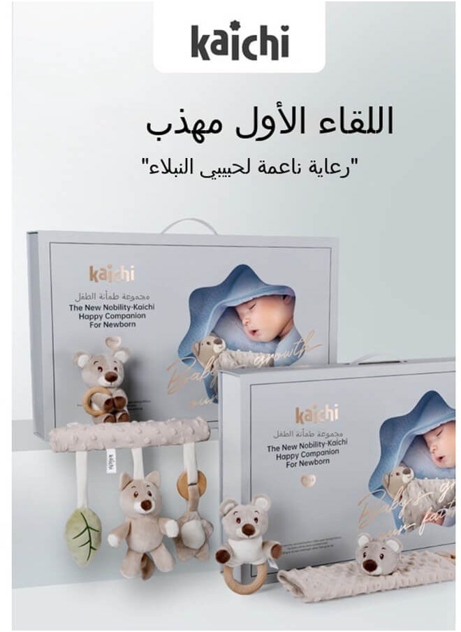 Riolio - Luxury Newborn Rattle Gift Box - Multifunctional Teething and Soothing Toy, Exclusive Premium Gift for Babies - Image 1