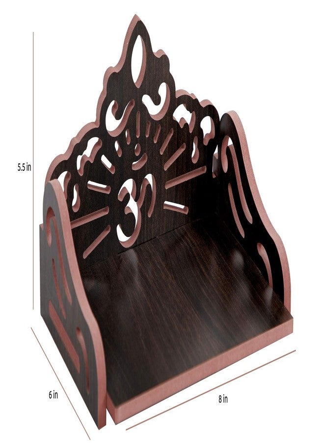 MS ENTERPRISE Wooden Singhasan Temple for God, Laddu Gopal Sinhasan for Pooja Mandir, Singhasan for Diwali, Durga Pooja, Navratri, Ganesh Chaturthi - Multicolor (5.5 * 6 * 8 Inch) (Black A) - Image 5