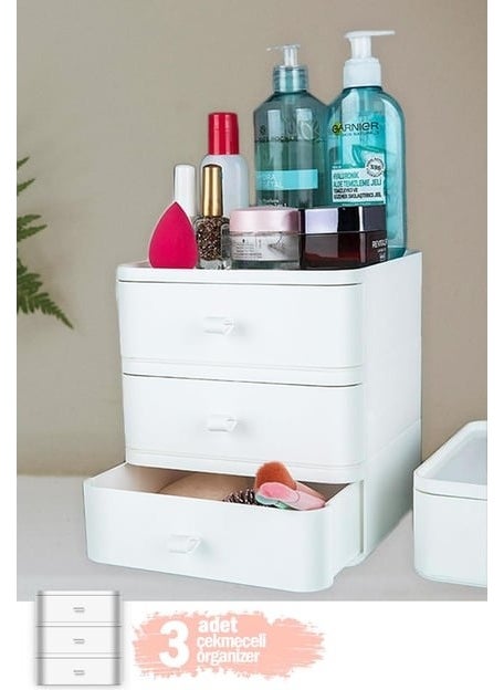 Senza Nivabox 3-Piece Jewelry, Make-up and Cosmetics Plain - white  - Image 1