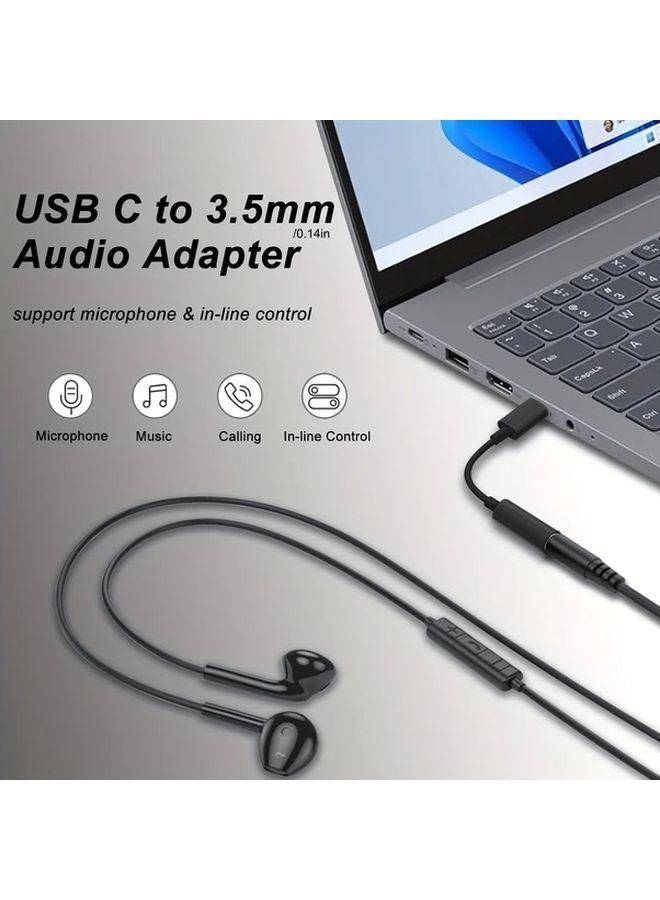 Model B ABS Black USB C to 3 5mm Headphone Jack Adapter DAC Audio Dongle for iPhone 16 15 Samsung S24 S23 iPad Pro MacBook - Image 2