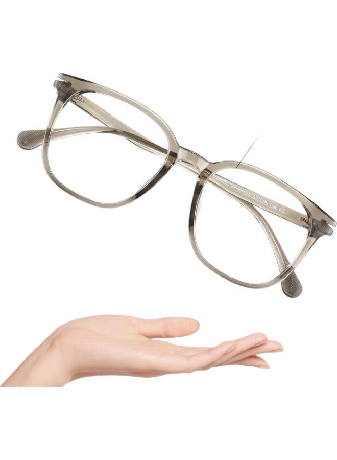 Zeiss Anti-Radiation Blue Light Blocking Glasses, Prescription Available, Protective Eyewear, Transparent Tea, Ouna Non-Prescription Blue Light Blocking (Jingcang) - Image 1