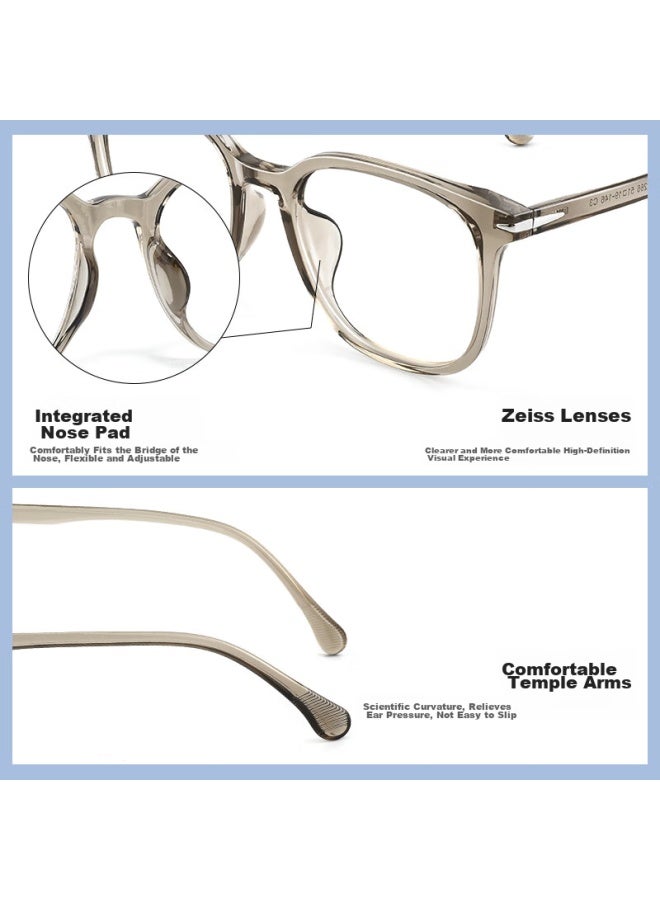 زايس Zeiss نظارات حجب الضوء الأزرق المضادة للإشعاع، متوفرة بوصفة طبية، نظارات واقية، شفافة شاي، Ouna حجب الضوء الأزرق بدون وصفة طبية - Image 4