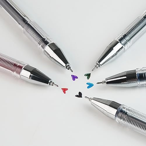 Dong-A Ultra Fine Point 0.3mm Ink pen Assorted 10 Colors Gel Pens Thin line and Smooth touches Gel Ink Rolling ball pens, Multicolor, 10 Count (Pack of 1) - Image 5