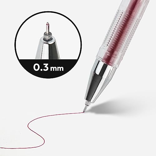 Dong-A Ultra Fine Point 0.3mm Ink pen Assorted 10 Colors Gel Pens Thin line and Smooth touches Gel Ink Rolling ball pens, Multicolor, 10 Count (Pack of 1) - Image 3