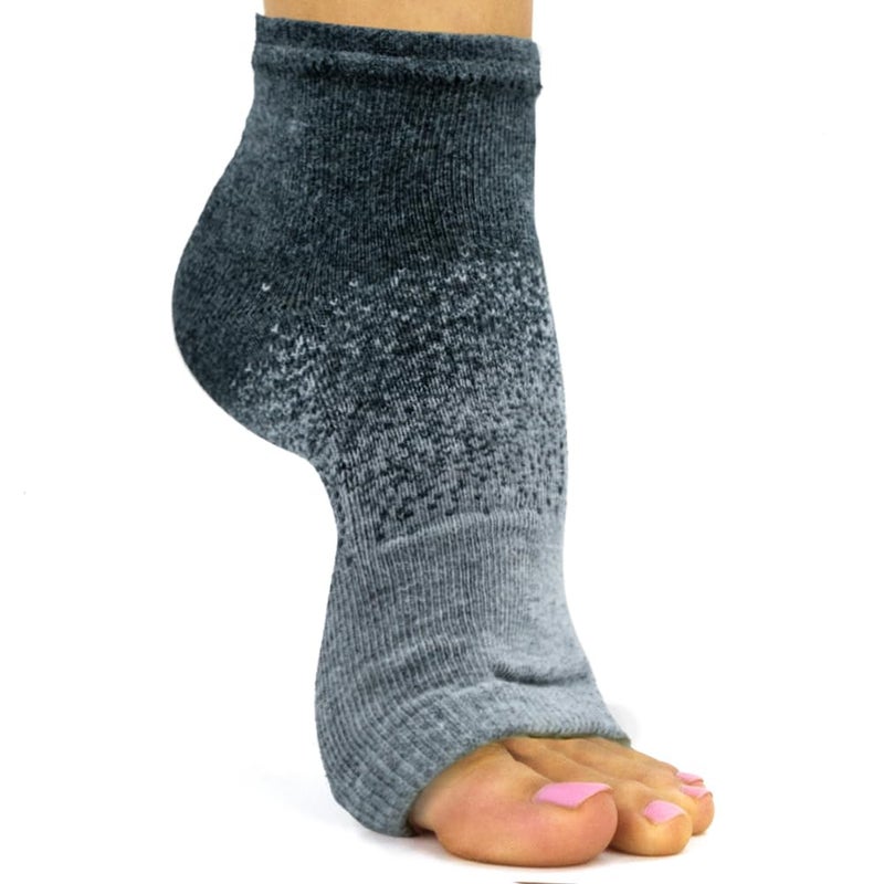 Freetoes Toeless Socks- 3 pairs. 2-Black, 1 Two Tone - Image 2