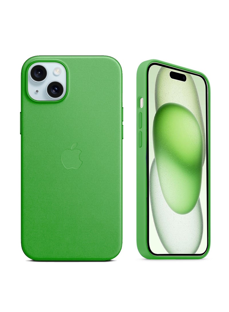 Wtech Soft Liquid Silicone Case Cover With MagSafe For Apple iPhone 15 Plus 2023 Neon Green - Image 1
