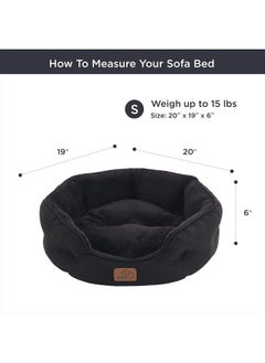 Bedsure Dog Beds for Small Dogs - Round Cat Beds for Indoor Cats, Washable Pet Bed for Puppy and Kitten with Slip-Resistant Bottom, 20 Inches, Black  - Image 5
