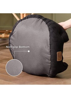 Bedsure Dog Beds for Small Dogs - Round Cat Beds for Indoor Cats, Washable Pet Bed for Puppy and Kitten with Slip-Resistant Bottom, 20 Inches, Black  - Image 2