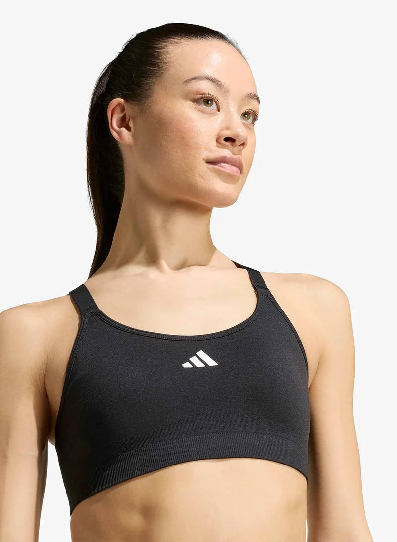 Adidas BLACK/GRETWO/CHSOGR Optime Seamless Double Pack Bra for Women | Best Price UAE