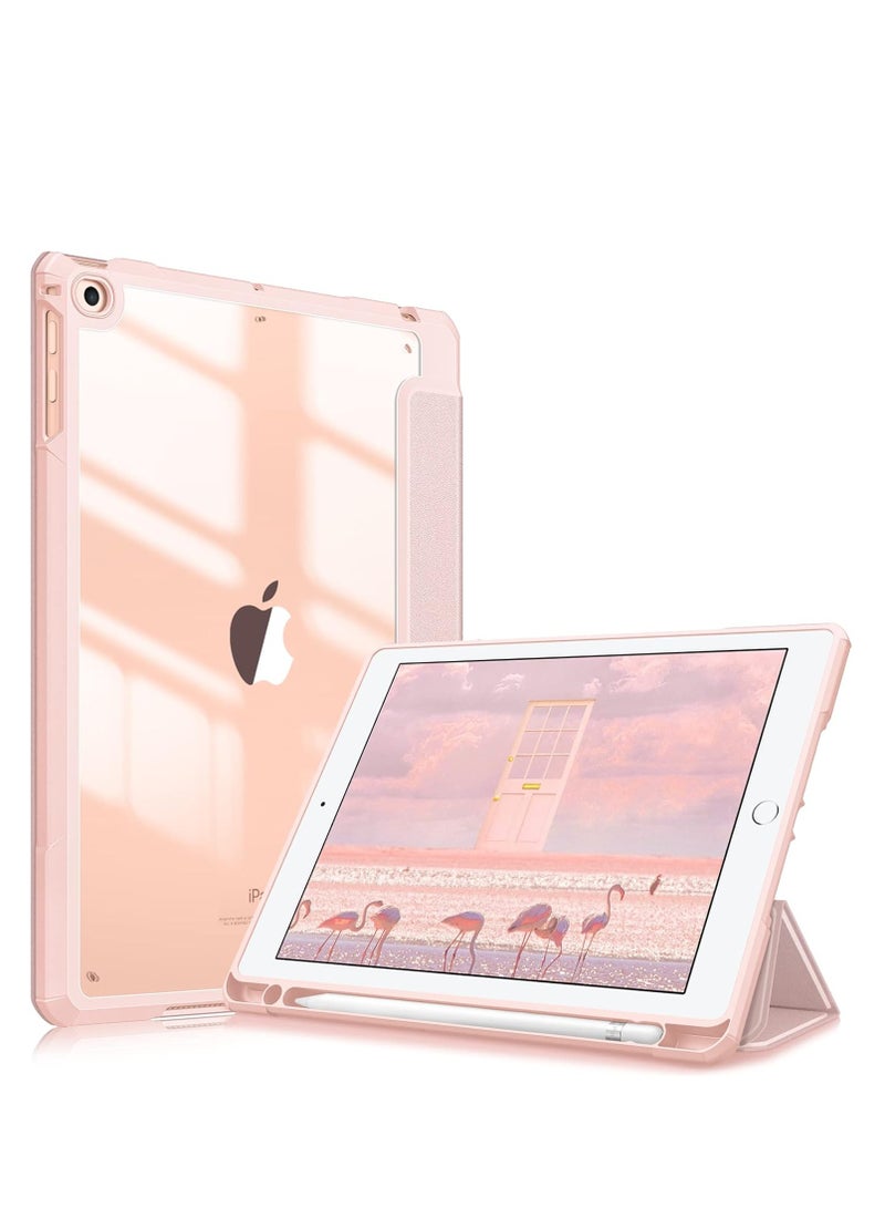 iPad 6th Generation Cover 2018 Hybrid Case with Pencil Holder Compatible with iPad 5th Gen 2017/ iPad Air 2/ iPad Air 9.7" - Shockproof Protective Case with Clear Hard Back Case - Image 1