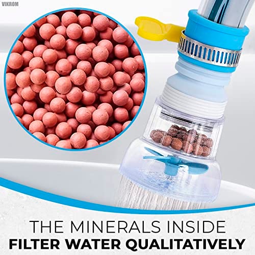 VIKROM 3 Pcs Faucet Filter Set - Water Faucet Extenders 360 Rotating, Adjustable Water Purifier for Sink (0.83 x 2.6 x 1.85), Easy to Install and Store, Reduce Water Waste, Good for Kitchen and Bathroom - Image 5
