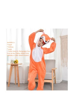 Brain Giggles Brain Giggles Fox Animal Plush Costume Design Halloween Carnival Party Jumpsuit for Kids Boys & Girls Medium  - Image 2