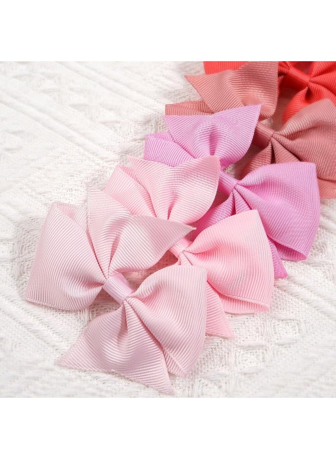 CellElection 30Pieces Boutique Grosgrain Ribbon Hair Clips Dovetail 3.5" Hair Bows Alligator Clips Hair Accessories For Babies Toddlers Teens Gifts 15 Colors In Pairs - Image 4