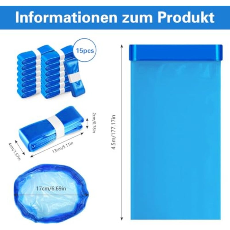 Scented Nappy Bin Refill Bag, 15PCS Heavy Duty Diaper Pail Refill Bags, 4.5M HDPE Thickened Odor Lock Disposable Trash Bags, Universal Fit for Baby Nappy Disposal Bins - Image 2