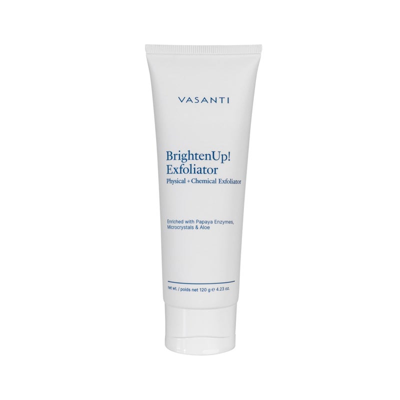 VASANTI Exfoliating Face Wash, Original Size (120g) - Enzymatic Face Rejuvenator which is Enriched with Papaya, Microcrystals, Aloe Vera - Get Healthy Glowing Skin - Image 1