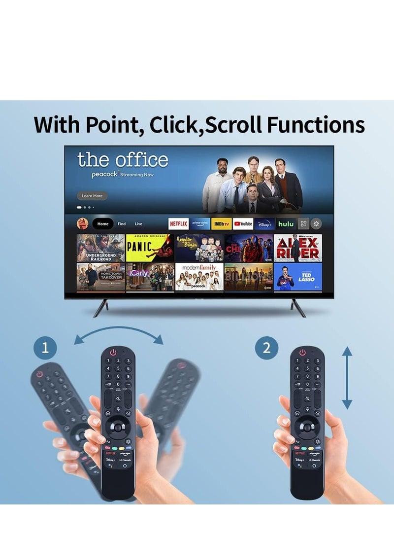 ELTRAZONE Replacement MR21GC MR21GA Magic Voice Remote Control for LG Magic Smart TV – Compatible with 2019, 2020, 2021 OLED G1, C1, A1 Series, Mini-LED QNED99, QNED90, NanoCell NANO99, NANO90, NANO85, NANO75 Series – Voice Control & Easy Navigation, Battery Included - Image 3