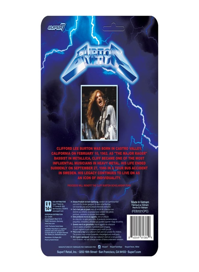 Super7 Cliff Burton - 3.75" Action Figure with Accessories Heavy Metal Collectibles and Retro Toys - Image 3