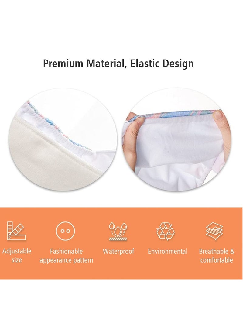 MIXDE Cloth Diaper, 4PCS Baby Cloth Diaper Washable Reusable Stretchable Cloth Pocket Diapers with Strong Absorption for Baby Toddler Girls Boys  - Image 5