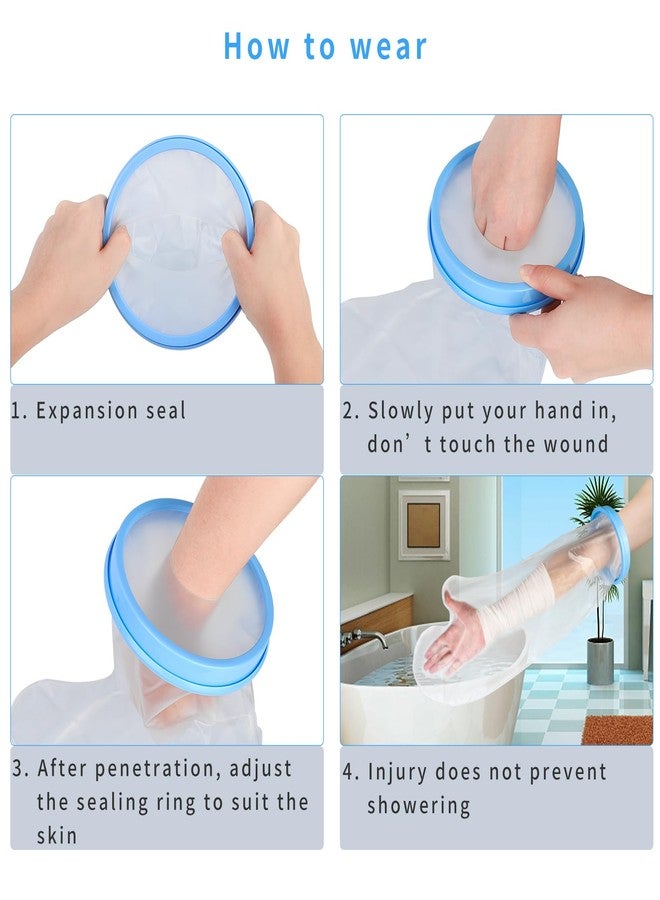 SUPERNIGHT Child Cast Cover for Shower Arm Waterproof, Teen Short Arm Cast Protector for Shower, Watertight Cast Bandage Protector Bag for Broken Surgery Wound Hands, Wrists, Arms, Elbow - Image 2