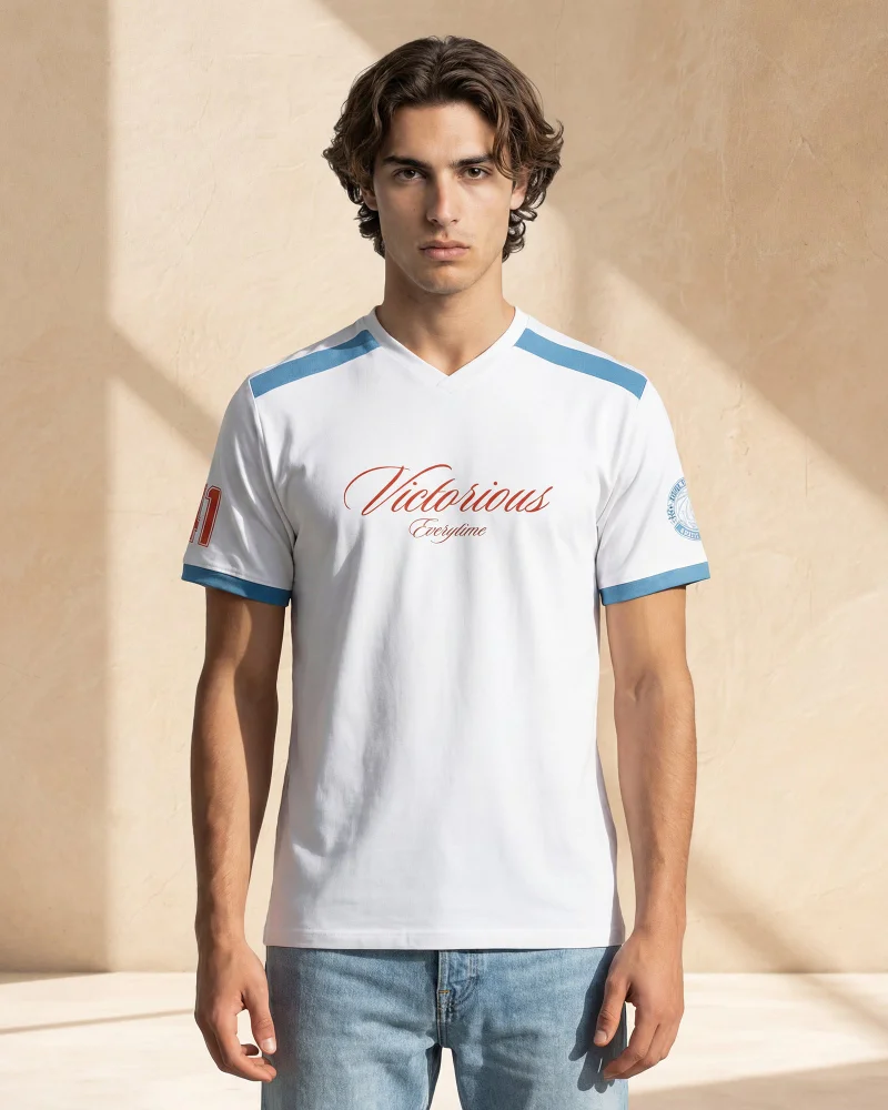 Redtag Men White Printed T-Shirt