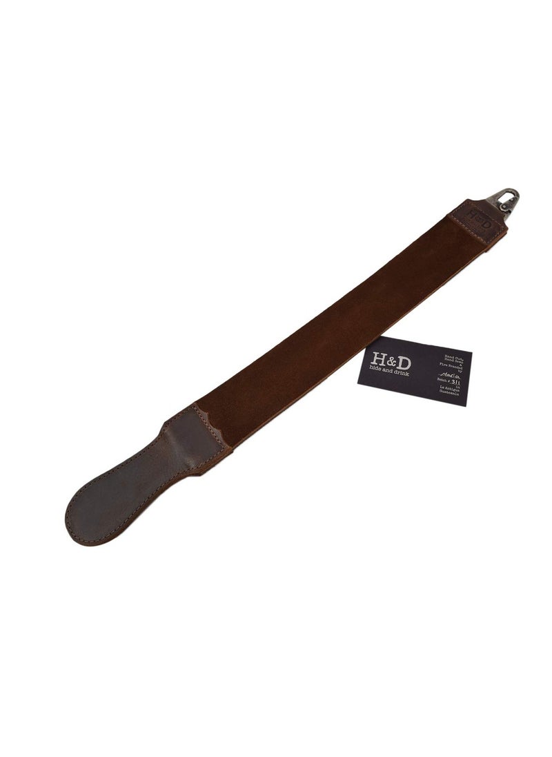 Hide & Drink Hide & Drink, Razor Strop, Shaving Sharpener, Barber Straight Razor Strap Belt, Full Grain Leather, Handmade, Bourbon Brown  - Image 4