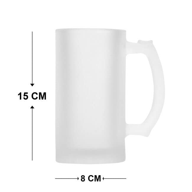 ARTBUG Here to Good Beer to Enjoy with Friends Quote Printed Beer MugGlass Gift for Beer Lover Husband Father Friends on Birthday 470ml - Image 4