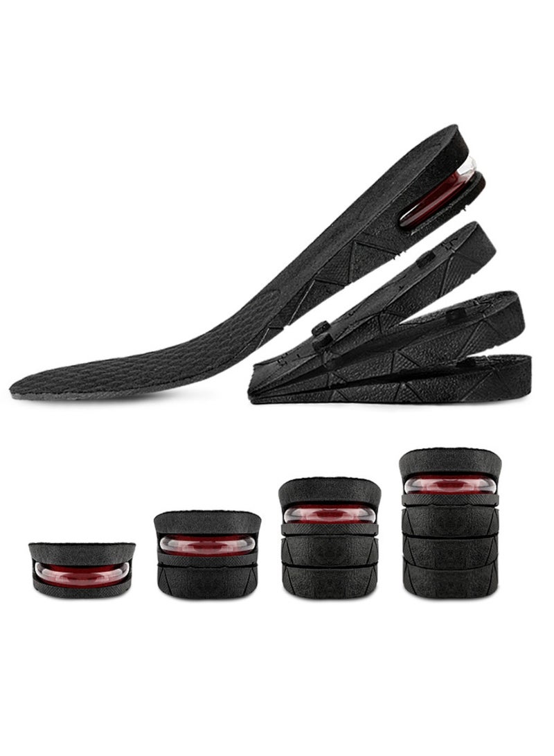 4-Layer Unisex Height Hight Increase Shoe Insoles Lifts for Men Women Shoe Pad Lift Kit Air Cushion Heel Inserts 4 Layer - Image 1