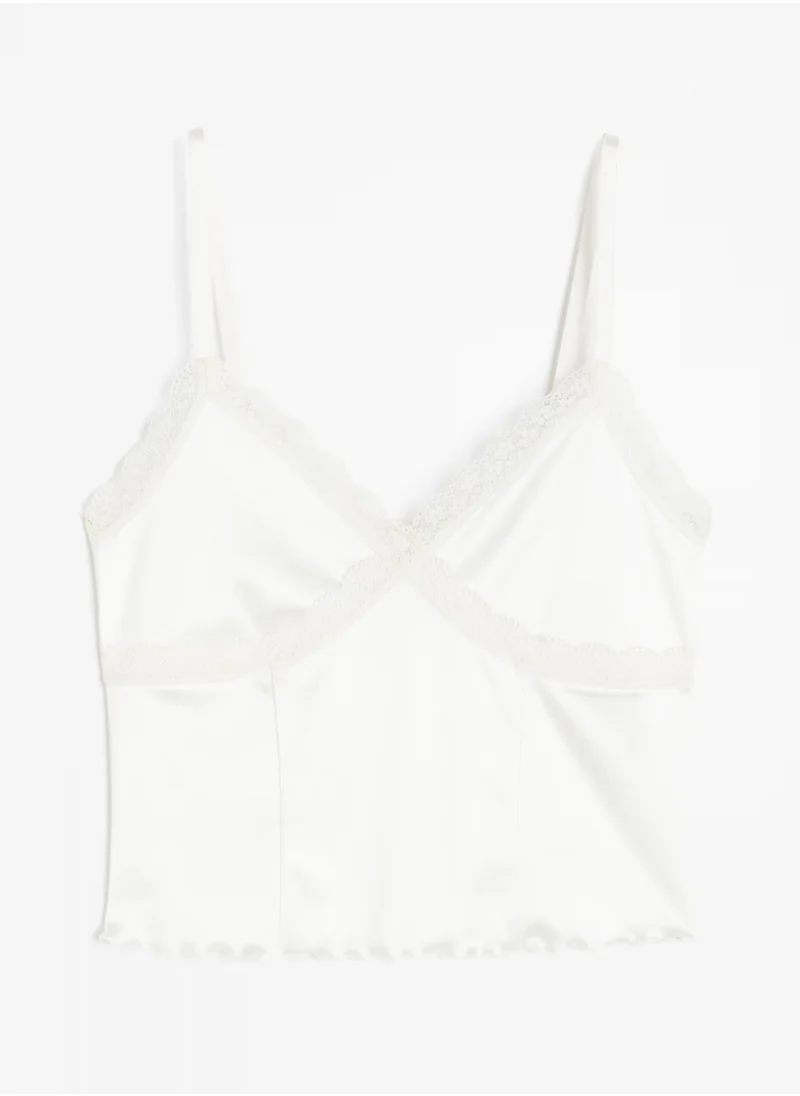 H&M Strappy Lace Crop Top