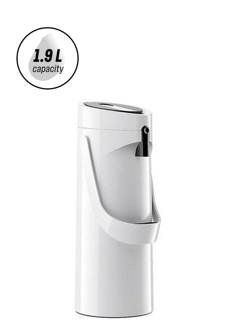 emsa 19L Pump Vacuum Flask Jug Plastic White 