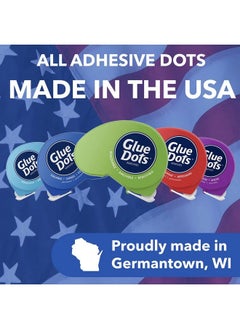 Glue Dots Permanent Dots Dot N' Go Dispenser Doublesided 3 8" .38 Inch 200 Dots Each Diy Craft Glue Tape Sticky Adhesive Glue Points Liquid Hot Glue Alternative Bluetinted 6 Pack  - Image 5