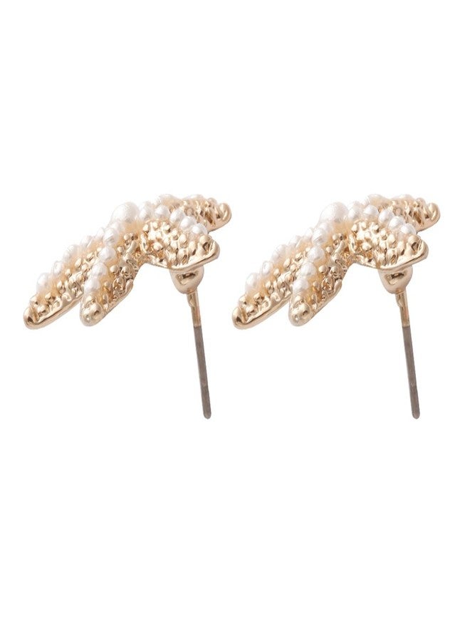 NOUMANDA Beach Jewelry Pearl Starfish Stud Earrings Ocean Lover Gift - Image 3