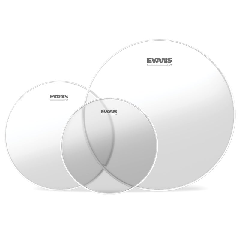 Evans Drum Heads - G1 Clear Fusion Tompack (10 inch ,12 inch, 14 inch) - Image 1