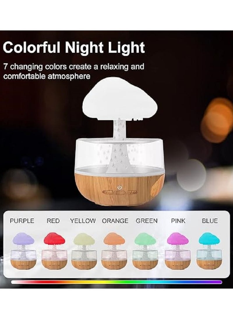 Generic - Rain Cloud Humidifier, Water Drip Cloud Diffuser Cute Humidifier Raining Cloud Night Light Aromatherapy Essential Oil Diffuser with Water Drop Sound , Aromatherapy Diffusers, USB Humidifier, 7 Colors - Image 1