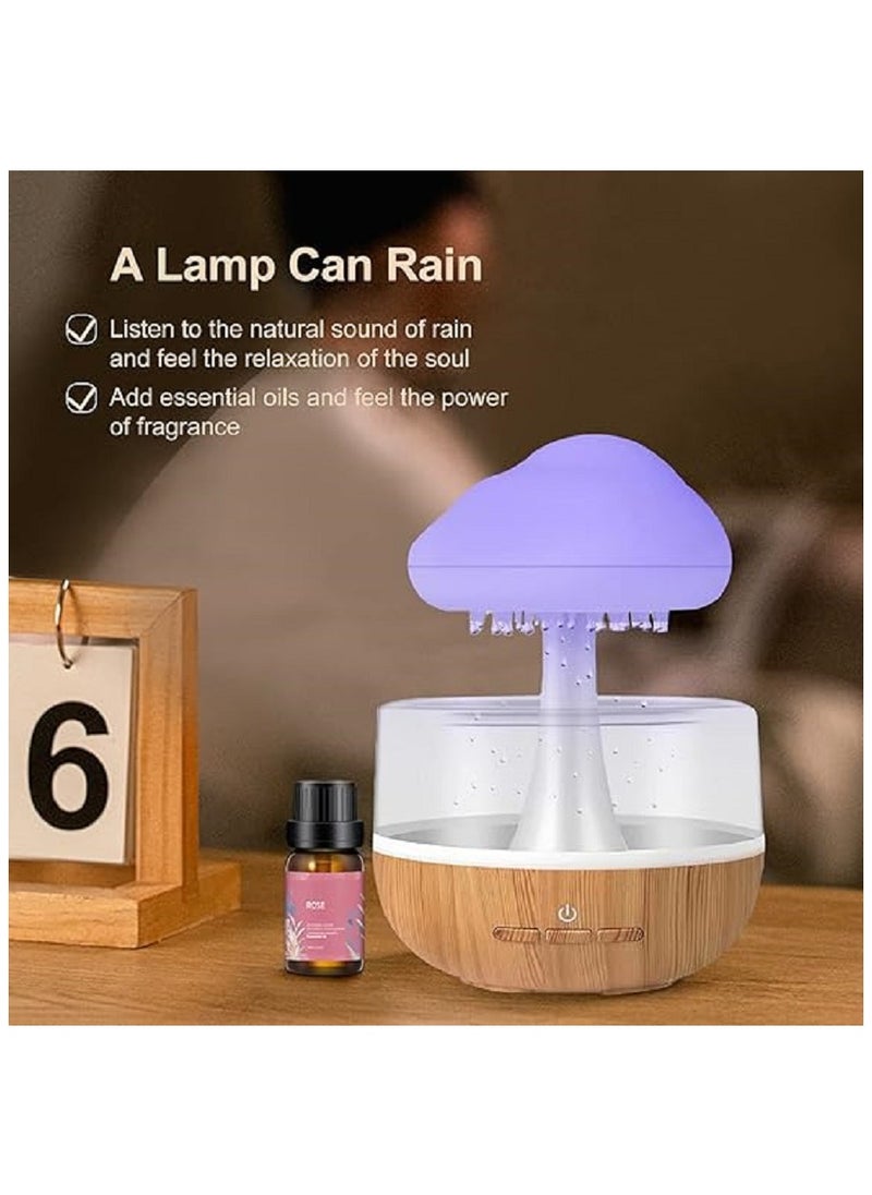 Generic - Rain Cloud Humidifier, Water Drip Cloud Diffuser Cute Humidifier Raining Cloud Night Light Aromatherapy Essential Oil Diffuser with Water Drop Sound , Aromatherapy Diffusers, USB Humidifier, 7 Colors - Image 1
