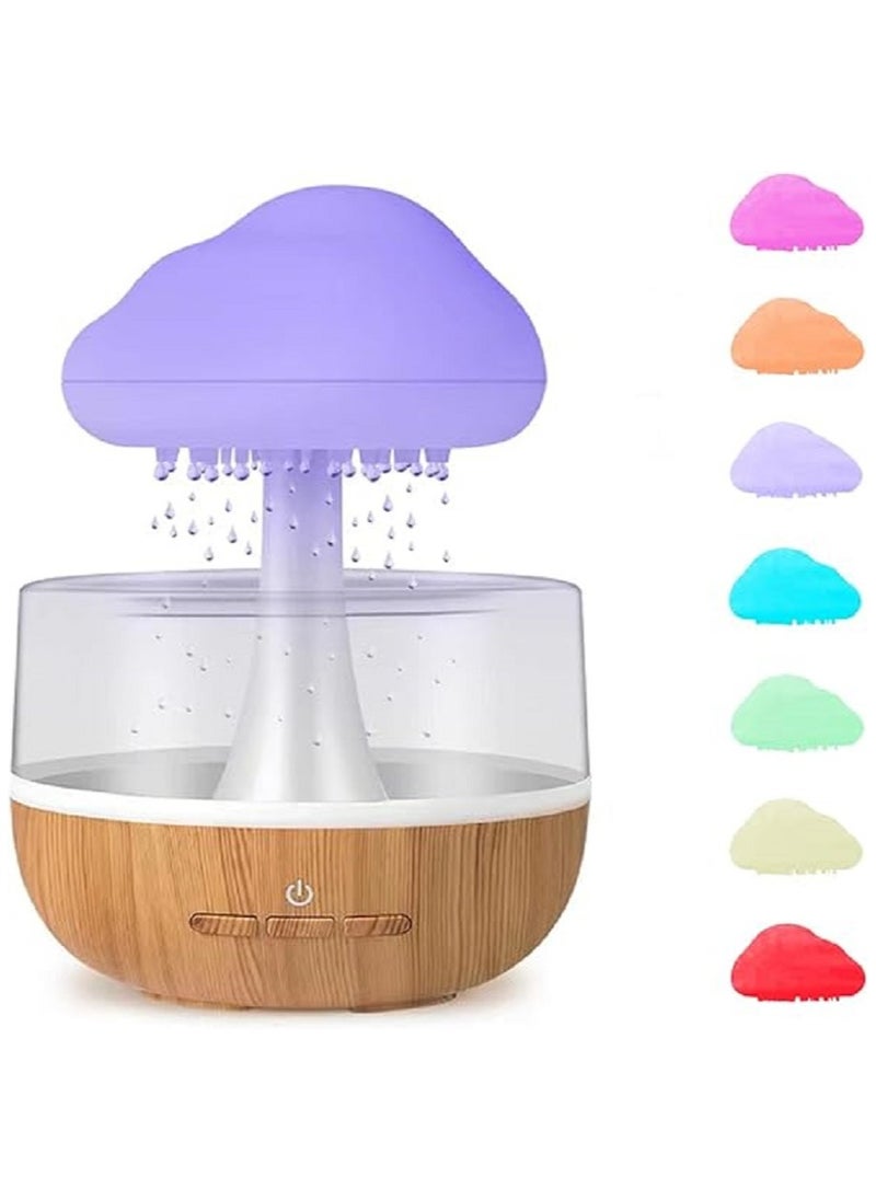 Generic - Rain Cloud Humidifier, Water Drip Cloud Diffuser Cute Humidifier Raining Cloud Night Light Aromatherapy Essential Oil Diffuser with Water Drop Sound , Aromatherapy Diffusers, USB Humidifier, 7 Colors - Image 1