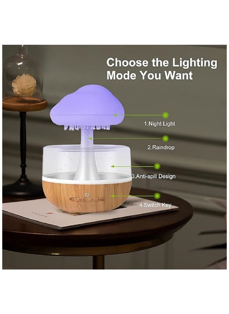 Generic - Rain Cloud Humidifier, Water Drip Cloud Diffuser Cute Humidifier Raining Cloud Night Light Aromatherapy Essential Oil Diffuser with Water Drop Sound , Aromatherapy Diffusers, USB Humidifier, 7 Colors - Image 1