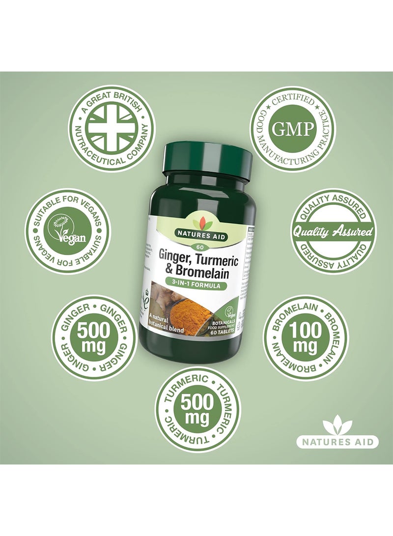 Natures Aid Ginger Turmeric And Bromelain Tablet 60 Tablets - Image 4