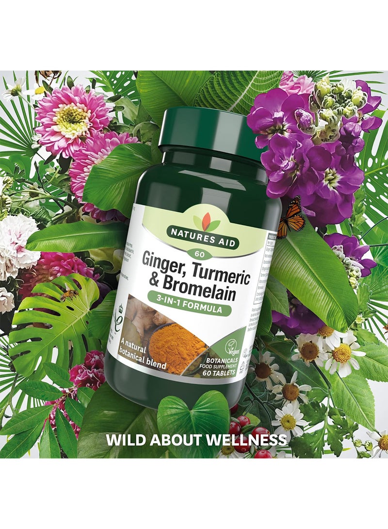 Natures Aid Ginger Turmeric And Bromelain Tablet 60 Tablets - Image 5