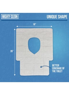 Mighty Clean Toilet Seat Covers Flushable - Upgraded XL Size| Biodegradable Paper Covers for Adults, Kids, Toddlers | Travel Essentials for Public Restroom, Airplane, Camping (50 Pack)  - Image 5
