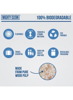 Mighty Clean Toilet Seat Covers Flushable - Upgraded XL Size| Biodegradable Paper Covers for Adults, Kids, Toddlers | Travel Essentials for Public Restroom, Airplane, Camping (50 Pack)  - Image 2