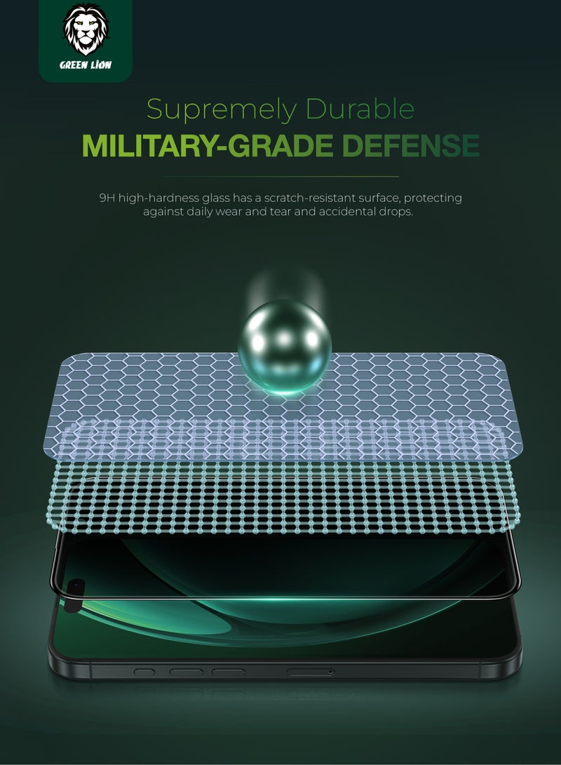 GREEN LION iPhone 16 Plus Screen Protector Diego Pet Privacy Full Curved Glass / Anti Peeping / Anti Fingerprint / Anti Scratch / Anti Shatter Soft Edge / Grease Resistance / Highly Responsive - Black Edge/Privacy - Image 2