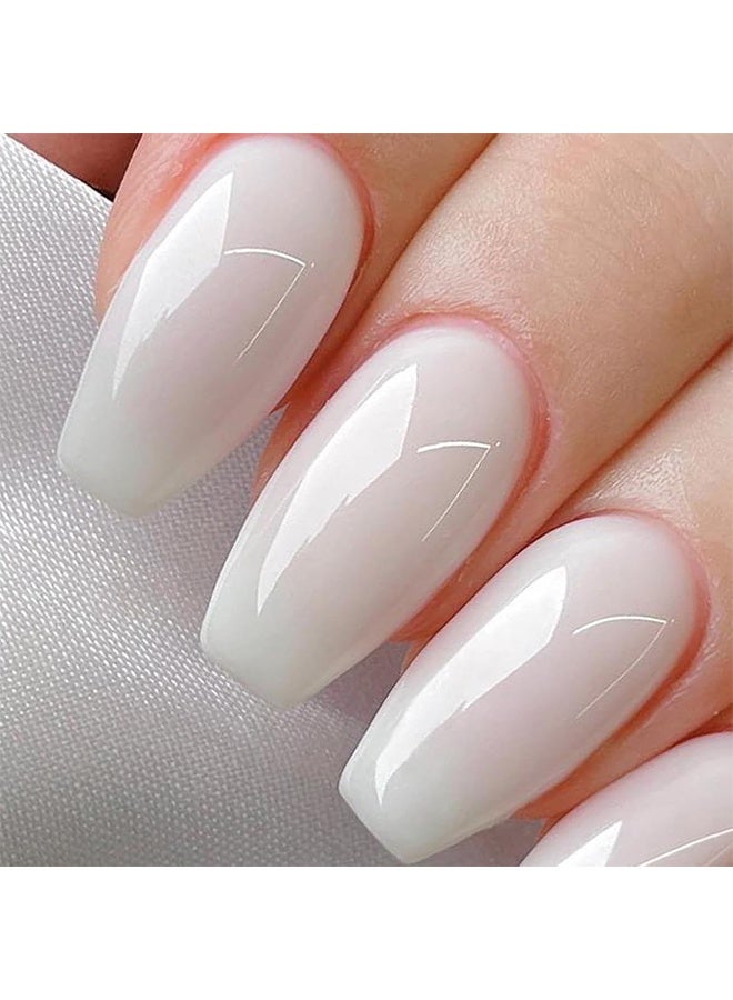 Born Pretty Gel Nail Polish,Milky White Gel Nail Polish Jelly White Sheer Translucent Neutral Gel Polish Soak Off Nail Art Gel 15ml,#04 - Image 3