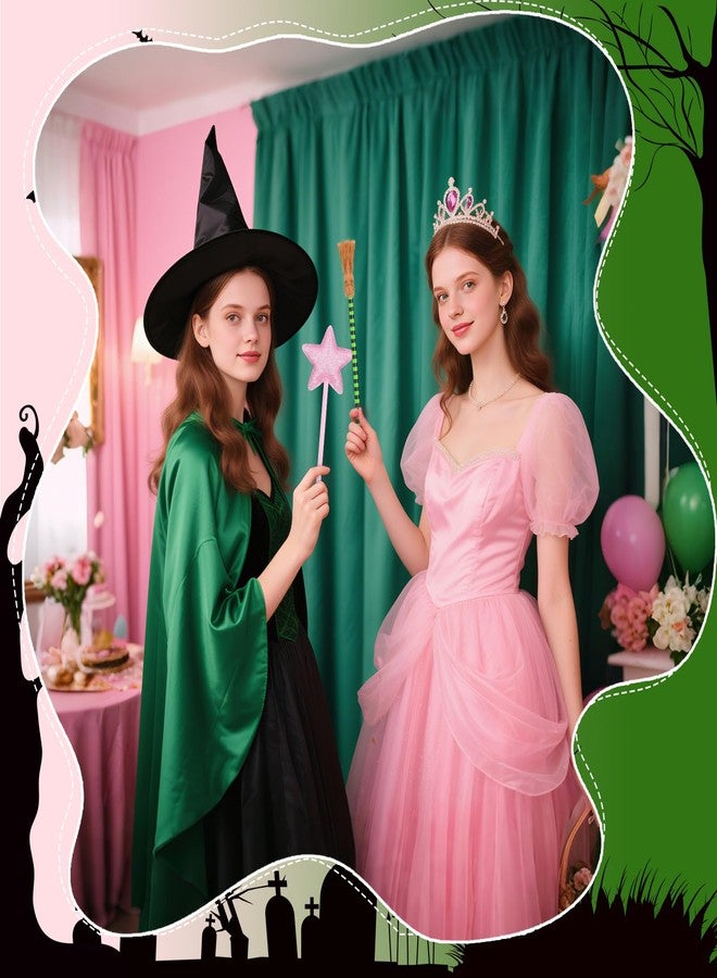PLUVAVA 30 Pieces Princess and Witch Party Favors Including 15 PCS Witch Broom Pens 15 PCS Pink Star Ballpoints Pink and Green Party Favors for Wicked Halloween Decorations Gifts - Image 5