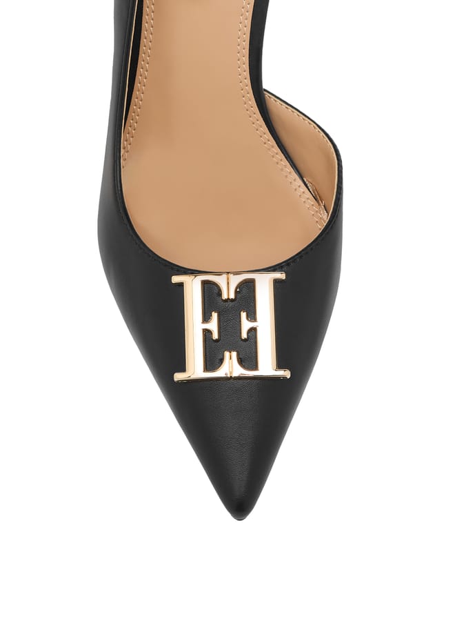 ELLE Womens Solid Slip-On Pumps With Stiletto Heels - Image 4