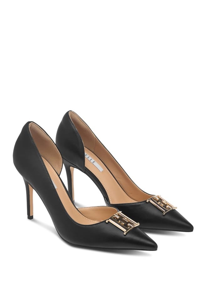 ELLE Womens Solid Slip-On Pumps With Stiletto Heels  - Image 2